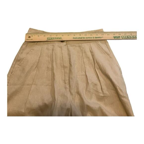 Jason Wu Shorts Women 2 Tan High Waist Linen Blend NWT - Picture 3 of 6